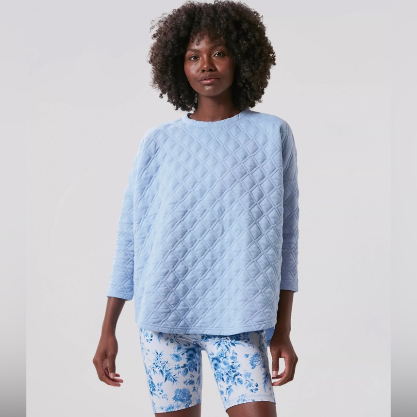 Tuckernuck Light Blue Quilted Sweatshirt Tuckernuck Light Blue Quilted Sweatshirt